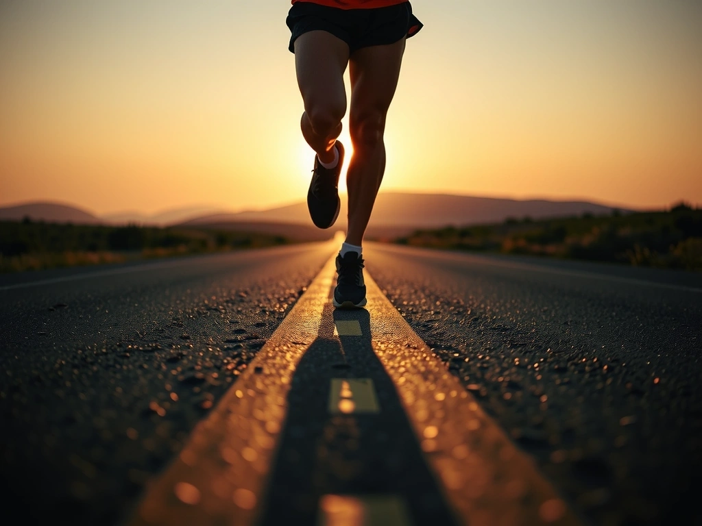 Trkač u zoru na putu
